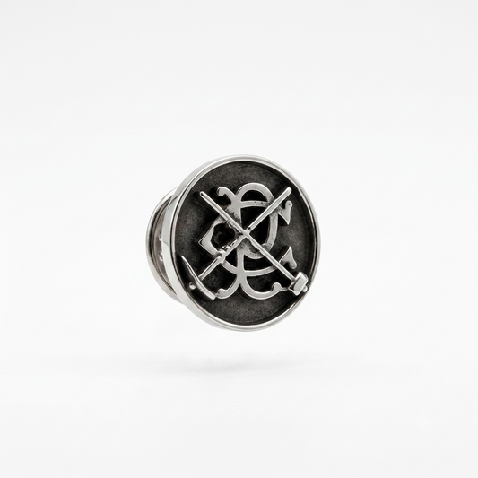 Insignia de solapa Peones Camineros plata de ley 925